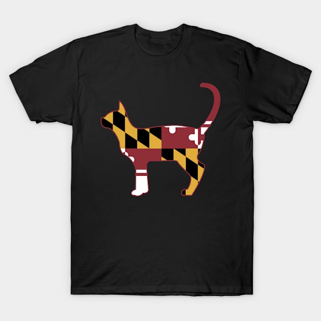 State of Maryland Flag for Cat Lovers 2 T-Shirt by Gsallicat